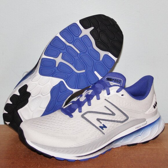 New Balance Fresh Foam X 860 v13 Running Shoes Mens 7 2E Wide EE White Blue